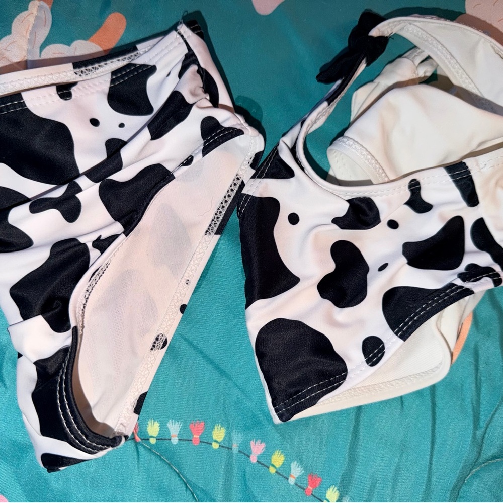 Cow Print Bikini Set